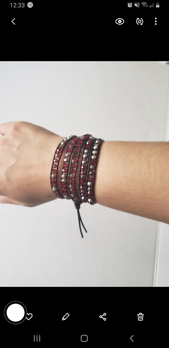 Red and Silver Wrap Bracelet - photo 4