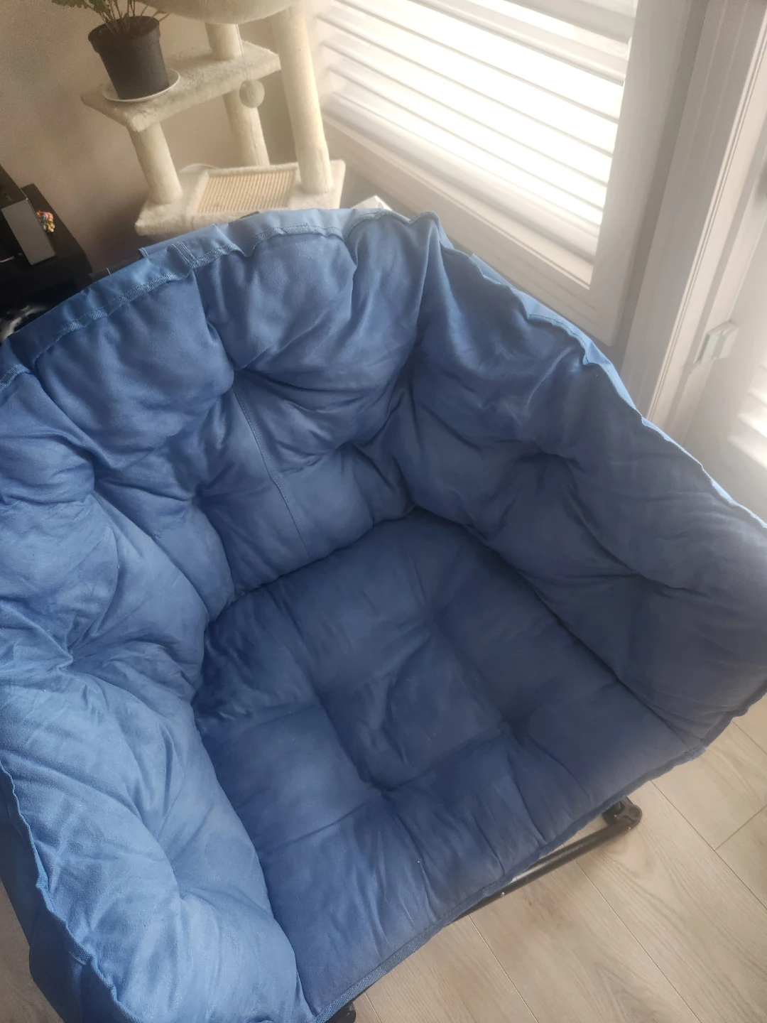 Blue Padded Moon Chair - photo 2