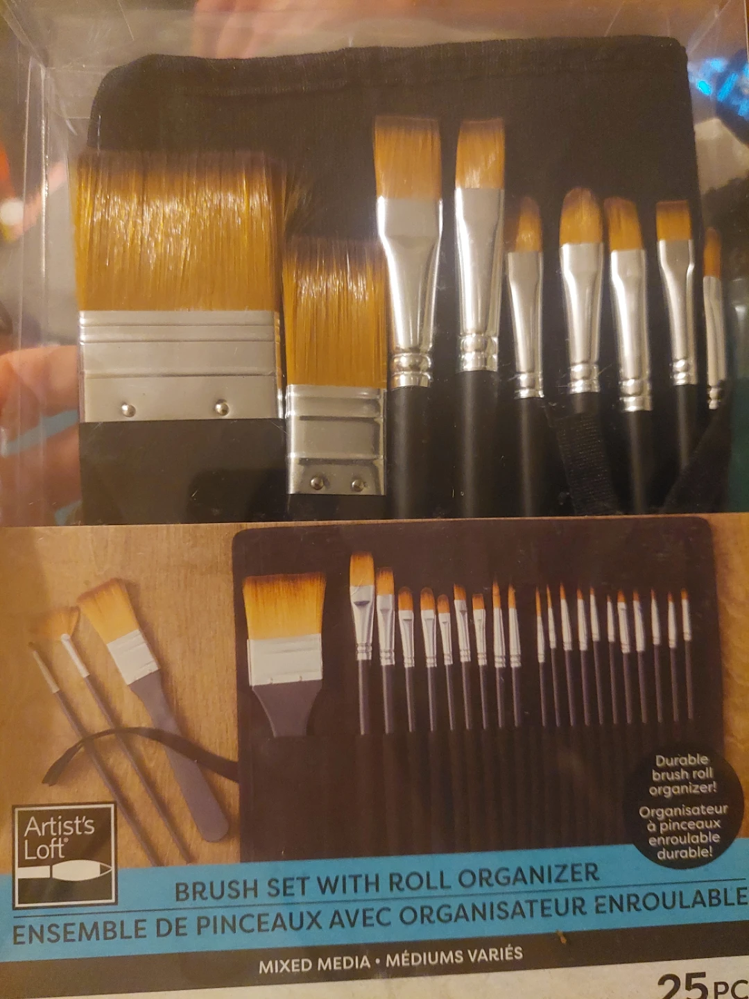 Artist's Loft Brush Set with Roll Organizer