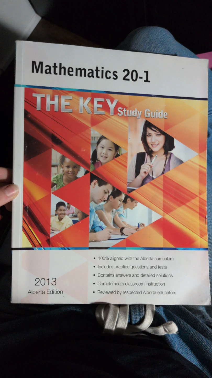 Mathematics 20-1 The Key Study Guide Alberta Edition
