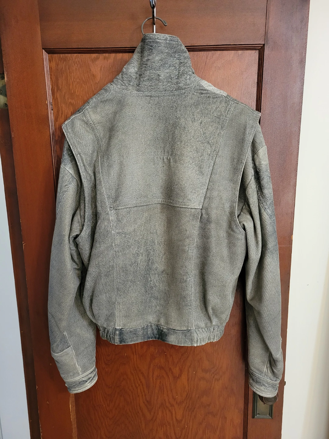 Genuine Leather Bomber Jacket - photo 3