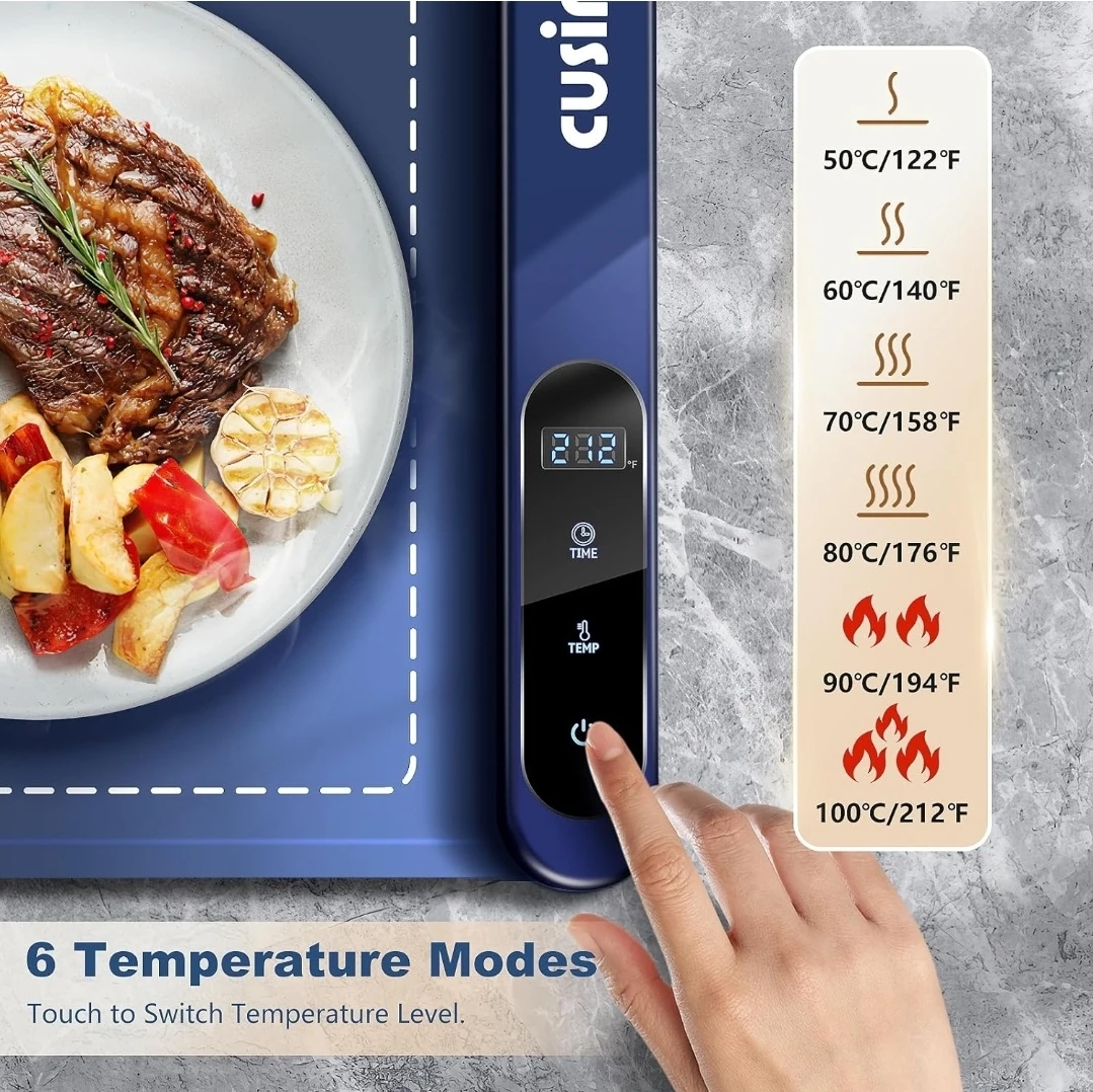 Navy Blue Electric Food Warming Mat - photo 4