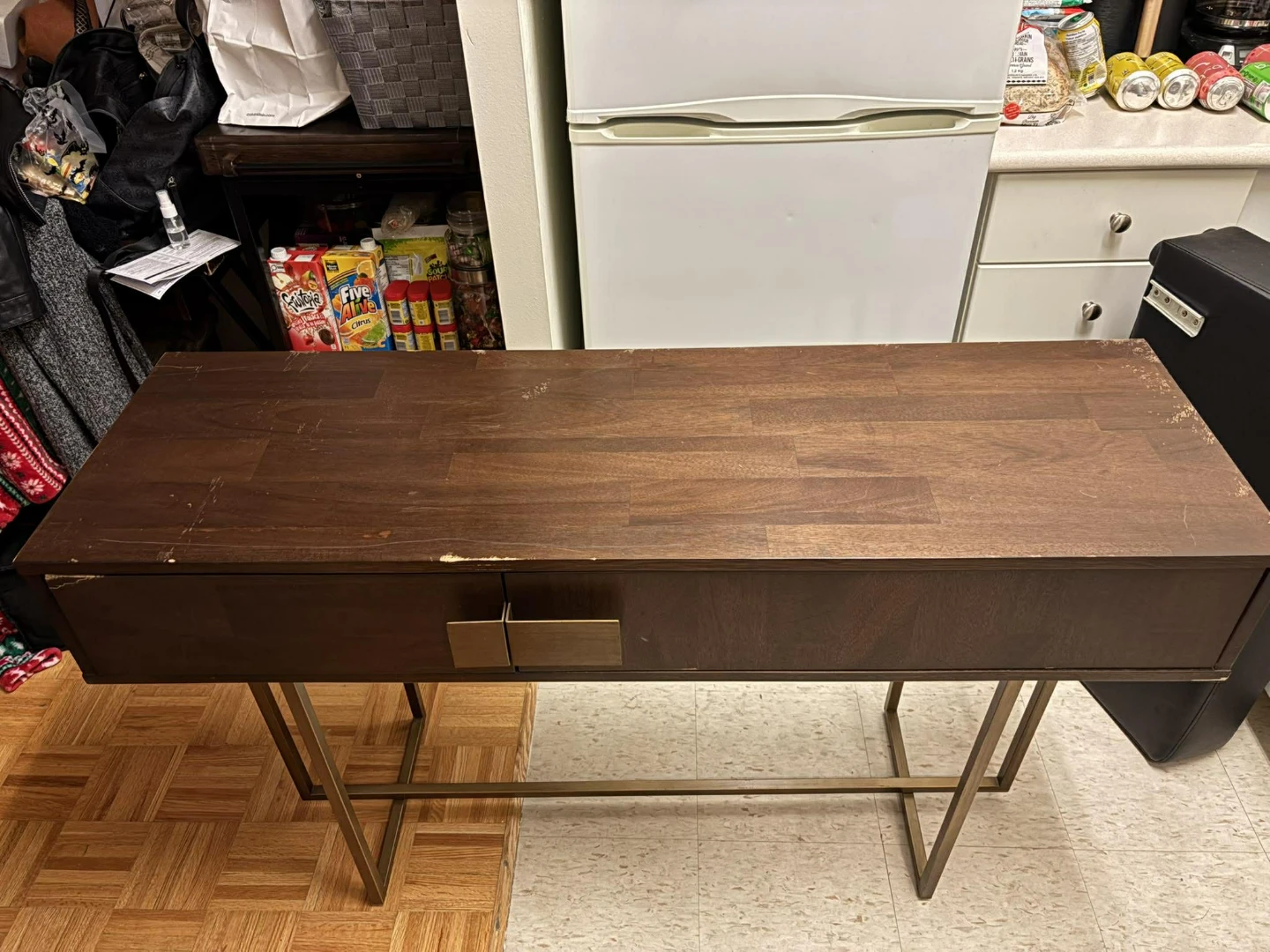 Dark Wood Console Table with Drawer - No Bargains - photo 2