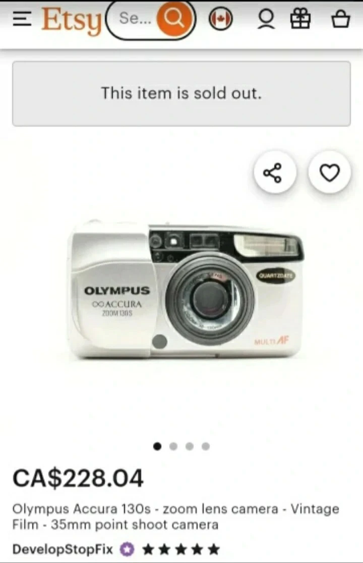Olympus Accura Zoom 130S 35mm Point and Shoot Camera