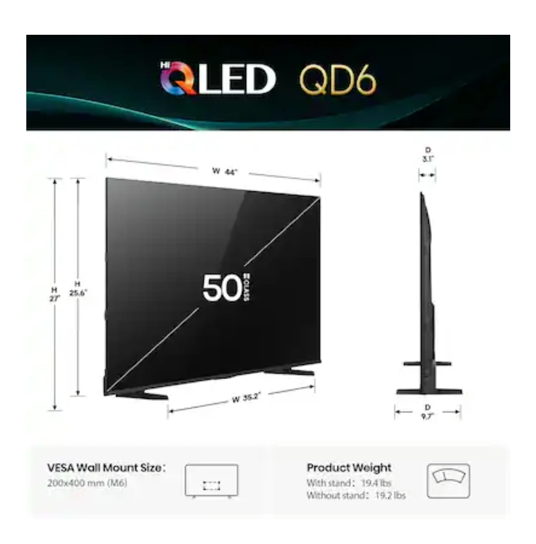 Hisense 50" QLED 4K Smart TV (50QD65QFC) - photo 4