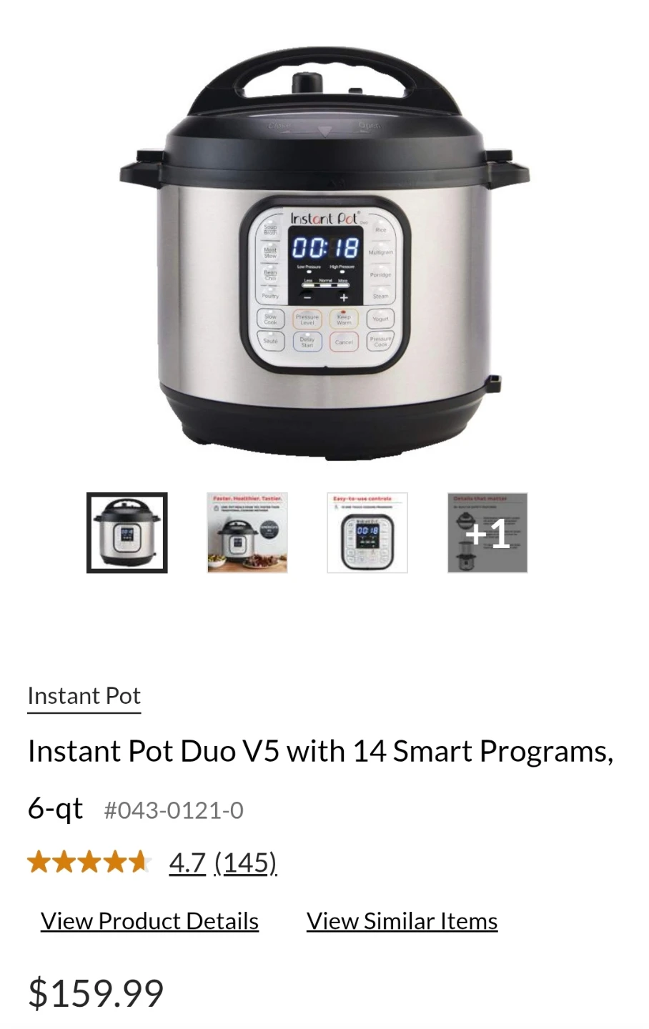 Instant Pot Duo V5 6-qt Multi-Cooker