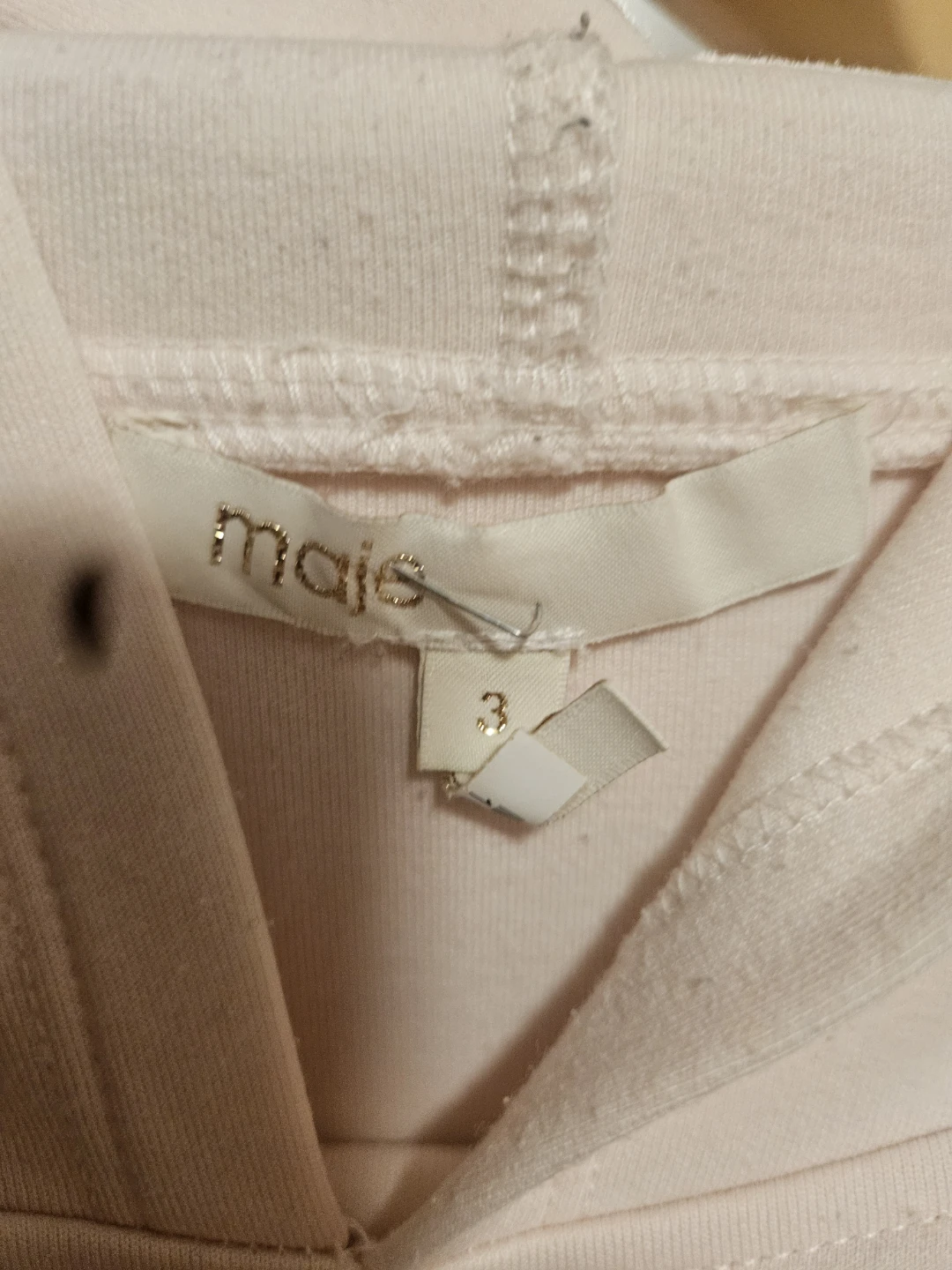 Maje Pink Hoodie - Size 3