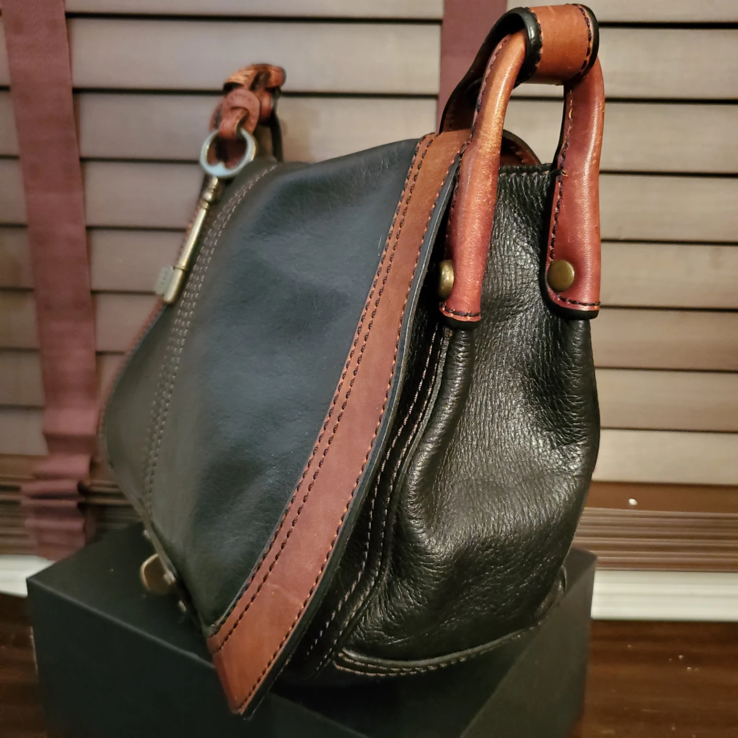 FOSSIL Leather Saddle Bag - photo 3