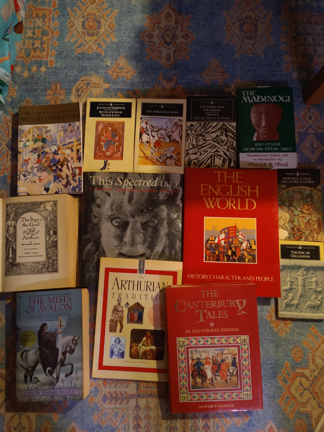 Collection of medieval literature books