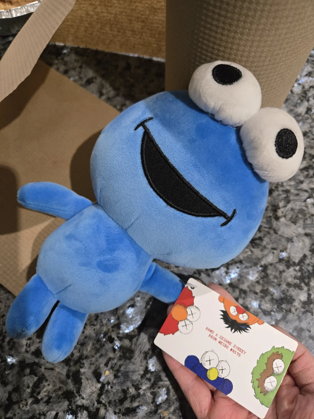 Rare Kaws X Sesame Street Cookie monster plush