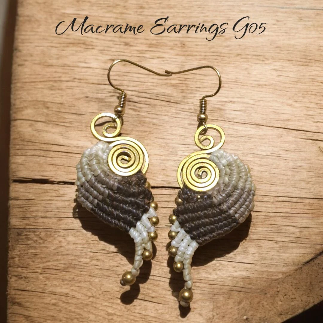 Macrame Wing Earrings G05🏆