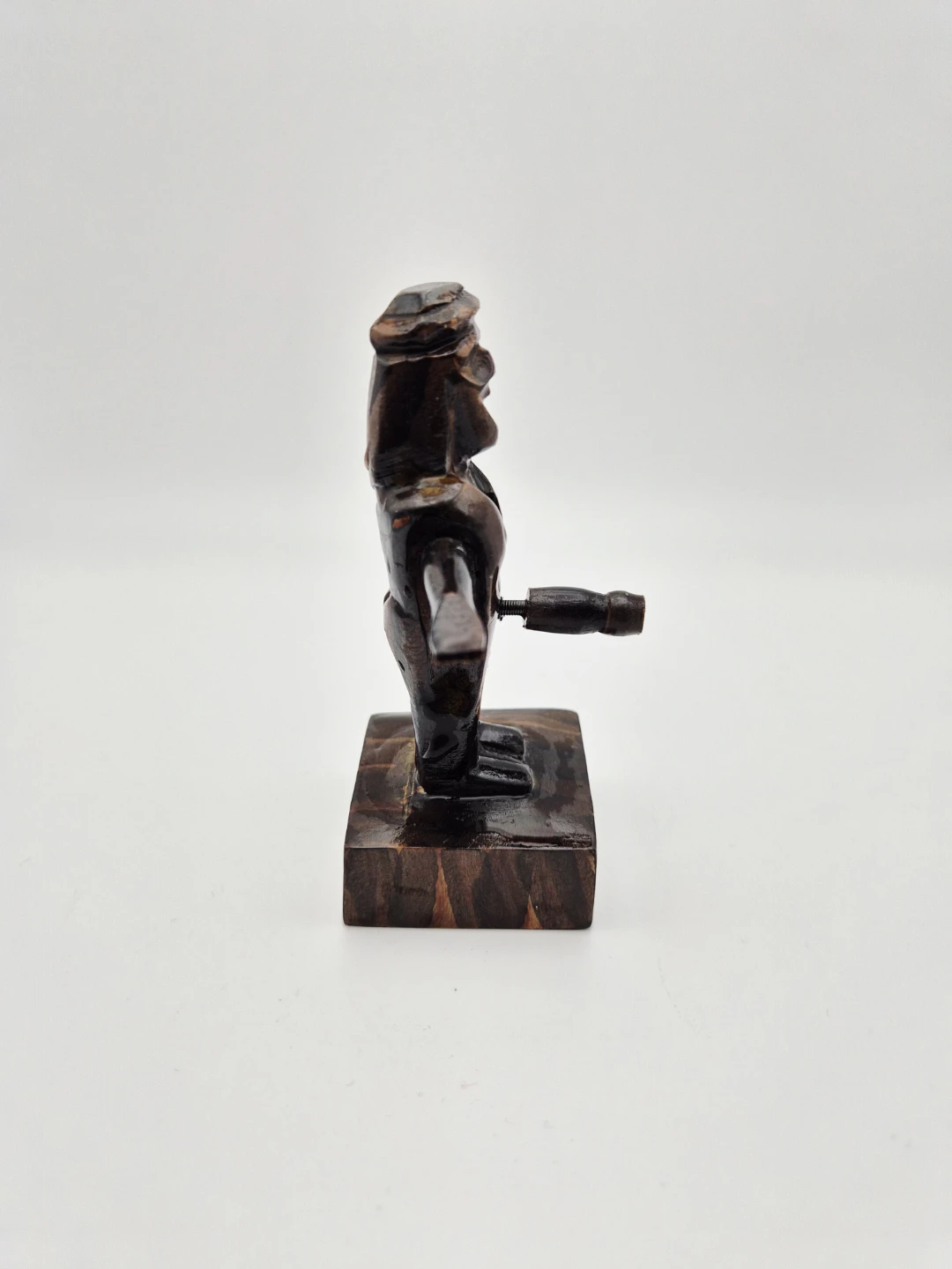 🤣 Wooden Barrel Shaped Container and Figurine - photo 4