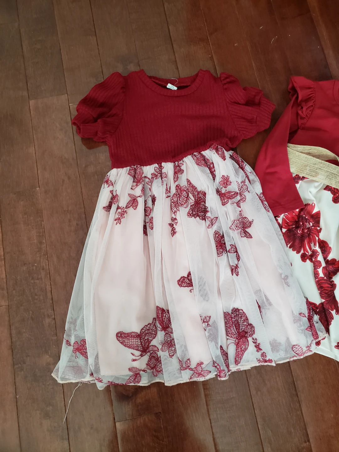 Girls Dresses - Red, White, Pink Floral & Heart Prints - photo 2