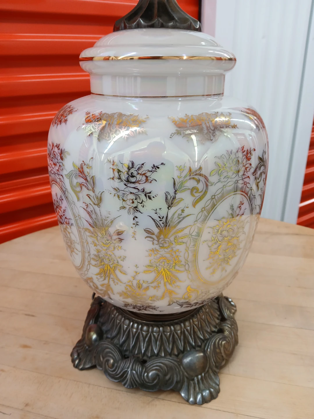 Vintage Floral Ceramic Table Lamp - photo 5
