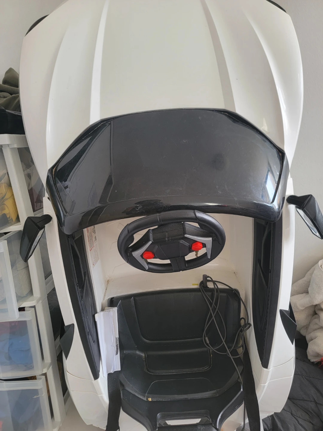 White Ride-On Toy Car