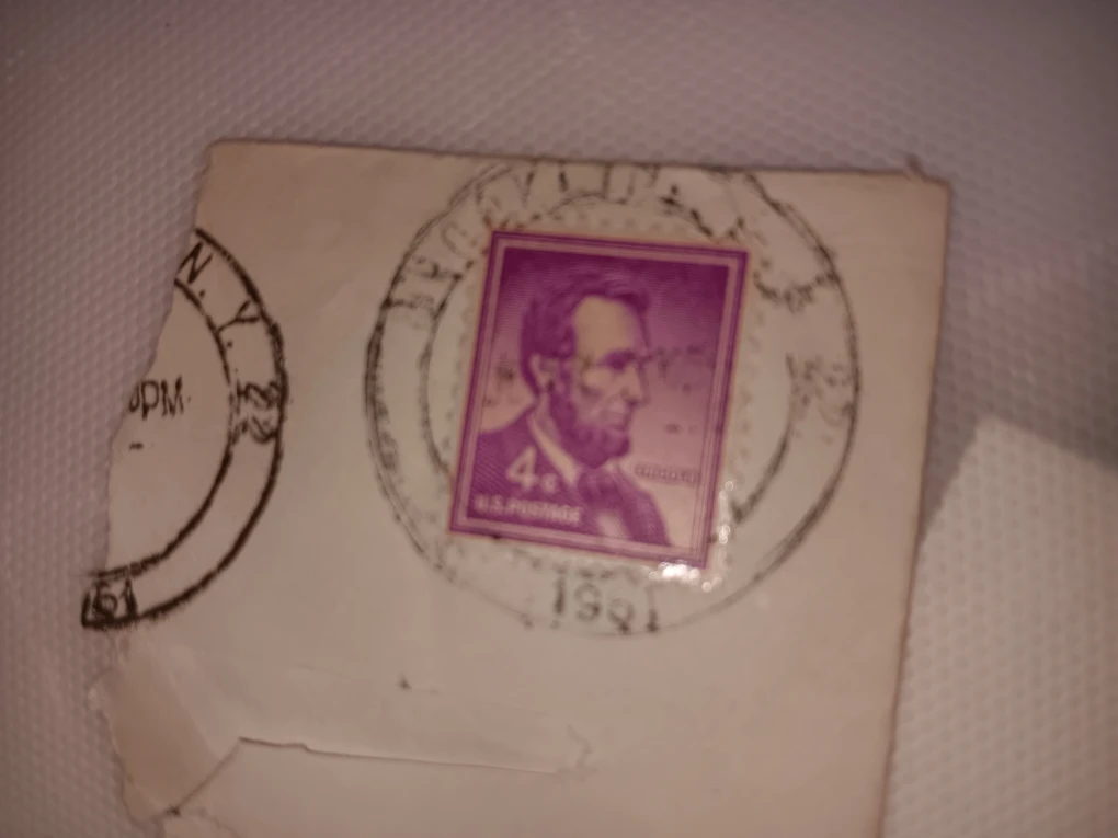 Purple original 1950 stamp