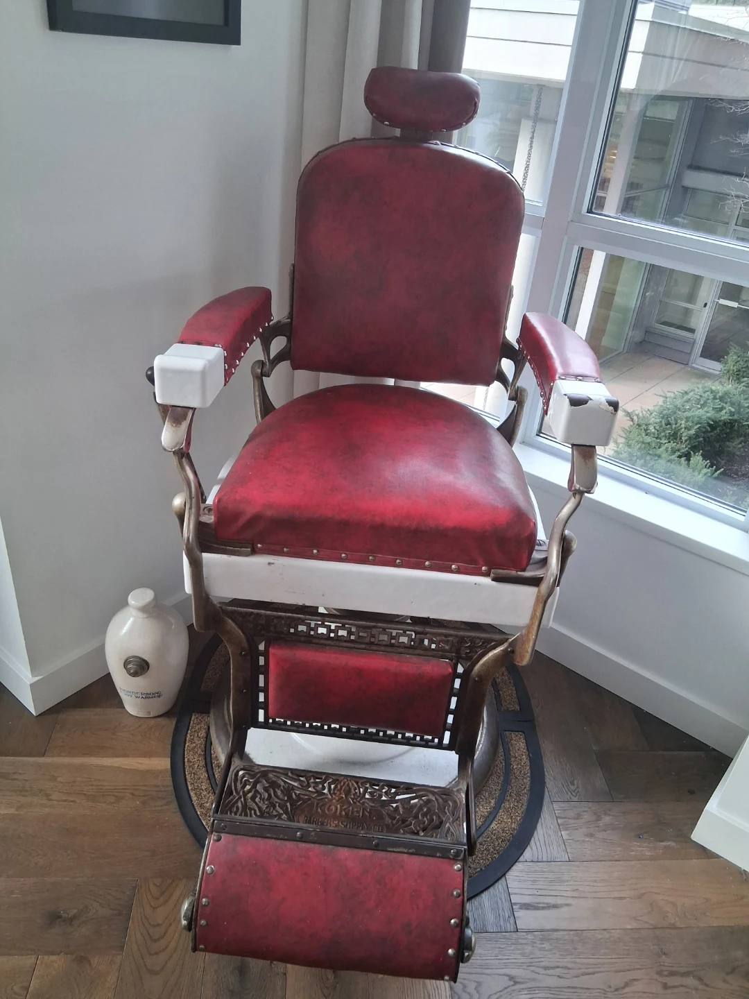 Vintage Red Barber Chair