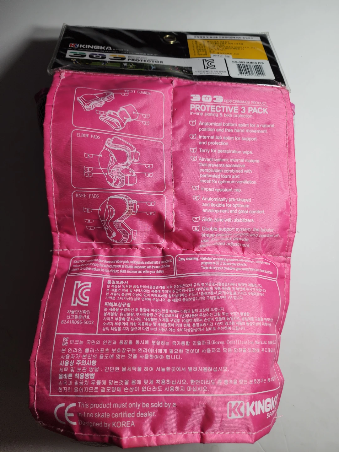 KINGKA 3 Pack Protective Gear Set - Pink - photo 4