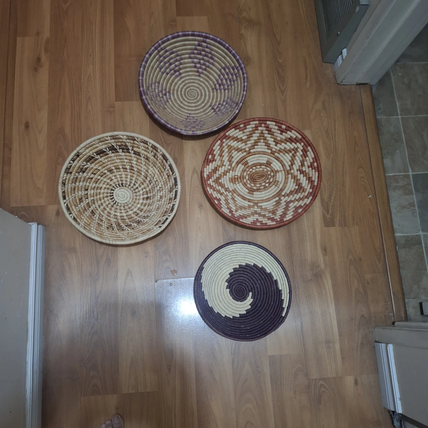 4 Decorative Hand Woven Baskets $20 each - photo 2