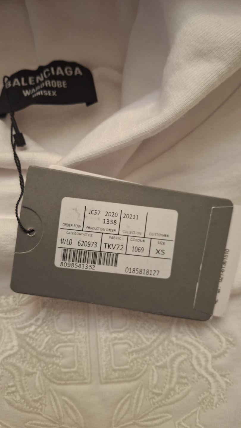 Balenciaga White Unisex Hoodie - Size XS - photo 4