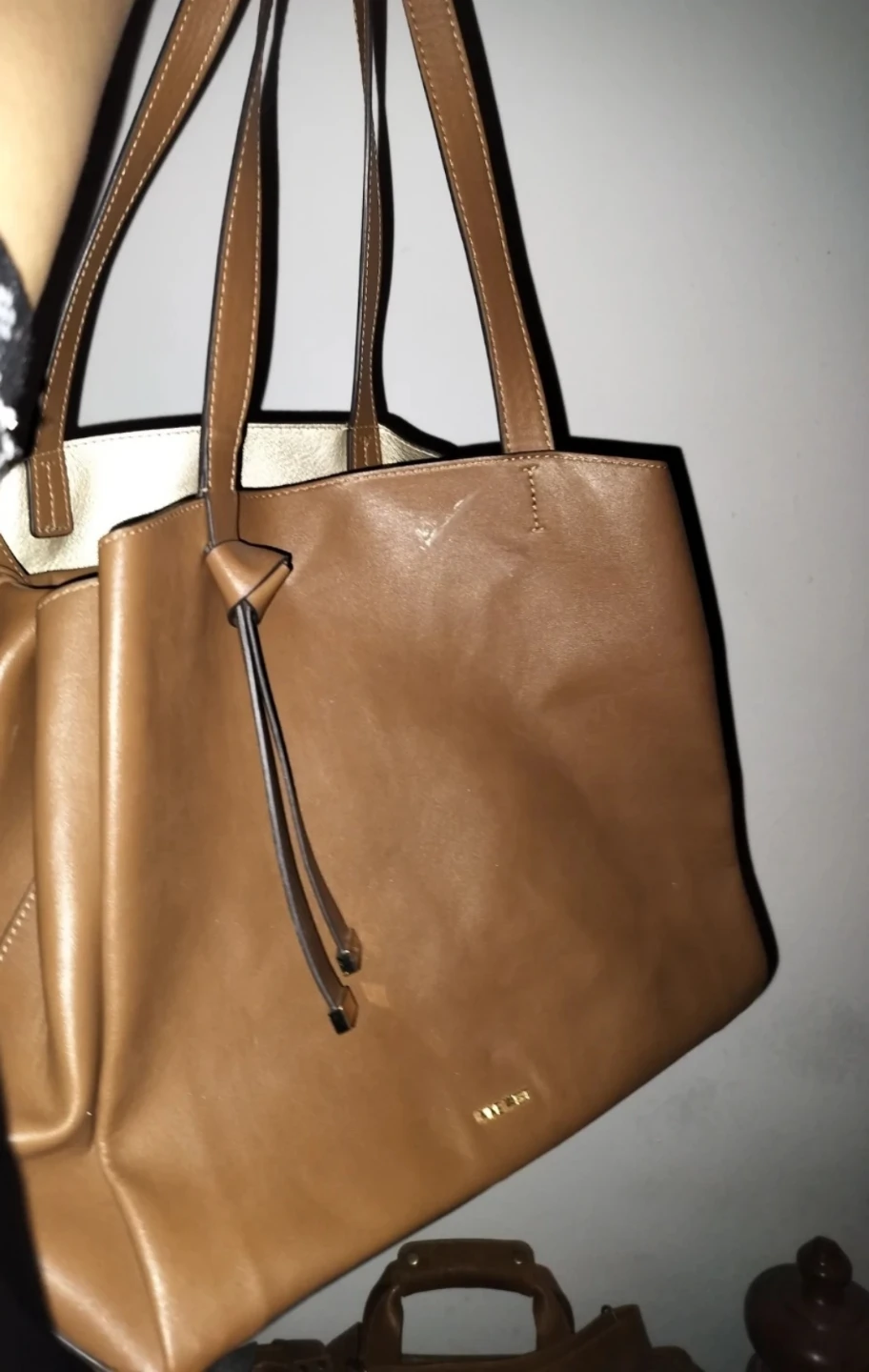 Nine West Brown Leather Tote Bag 🏆