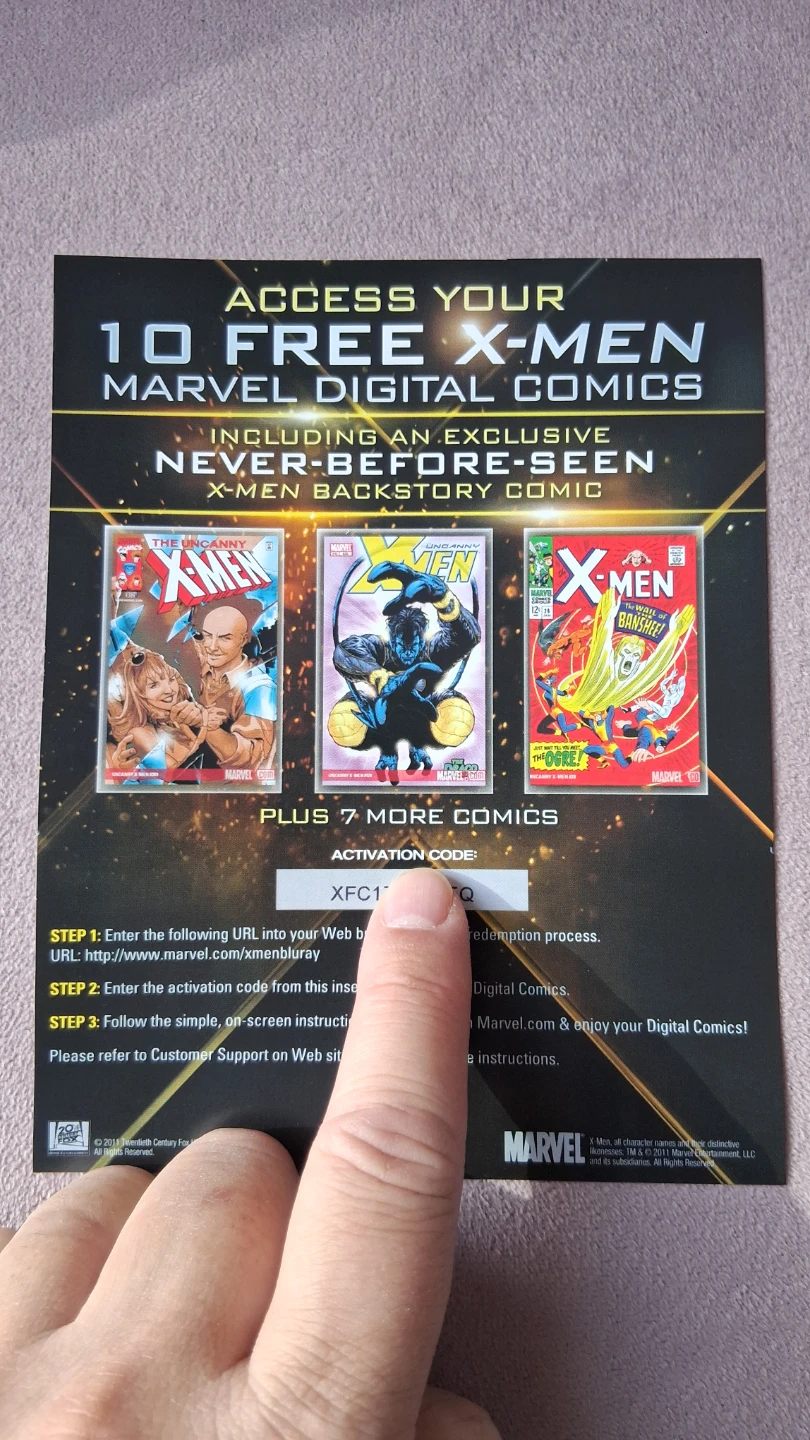 X-MEN First Class  Bluray w Digital Copy Activation Codes - photo 4