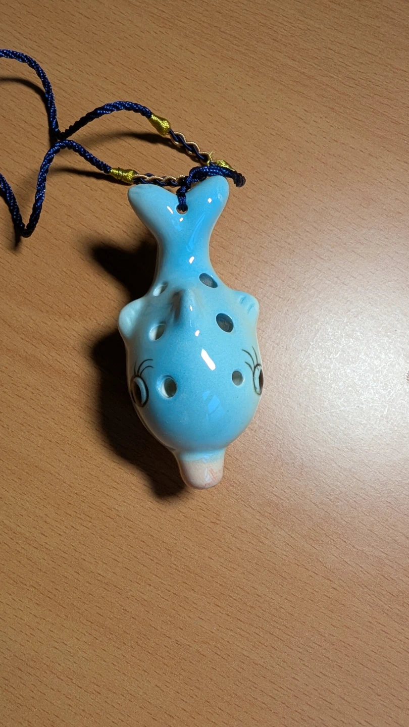 Dolphin Ocarina with Braided String