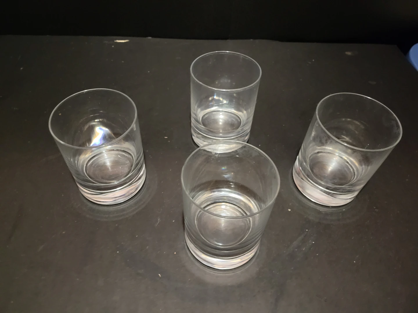 Set of 4 Clear Glass Tumblers