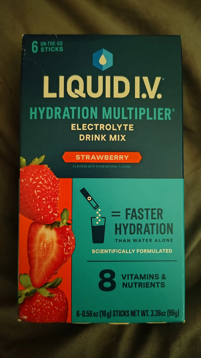 Liquid I.V. Strawberry Drink Mix (6 Sticks)