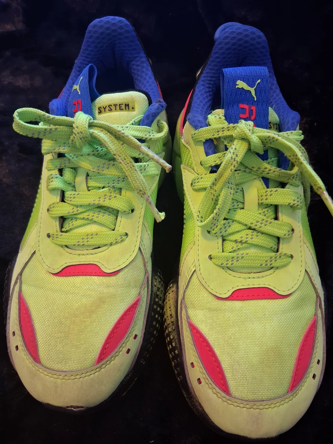 Puma RS-X Running System Sneakers - Neon Yellow/Blue/Pink - photo 2