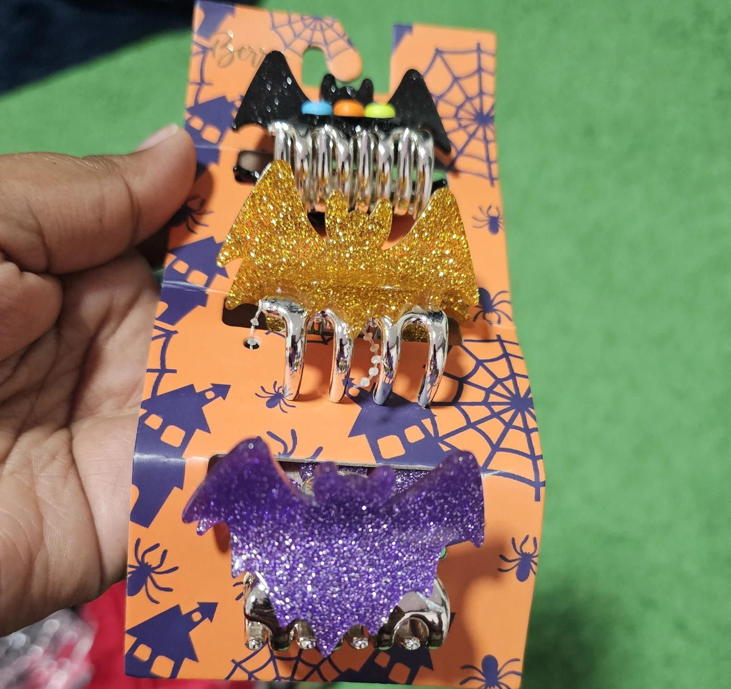 Berry Halloween Bat Hair Clips (Set of 3) - photo 2
