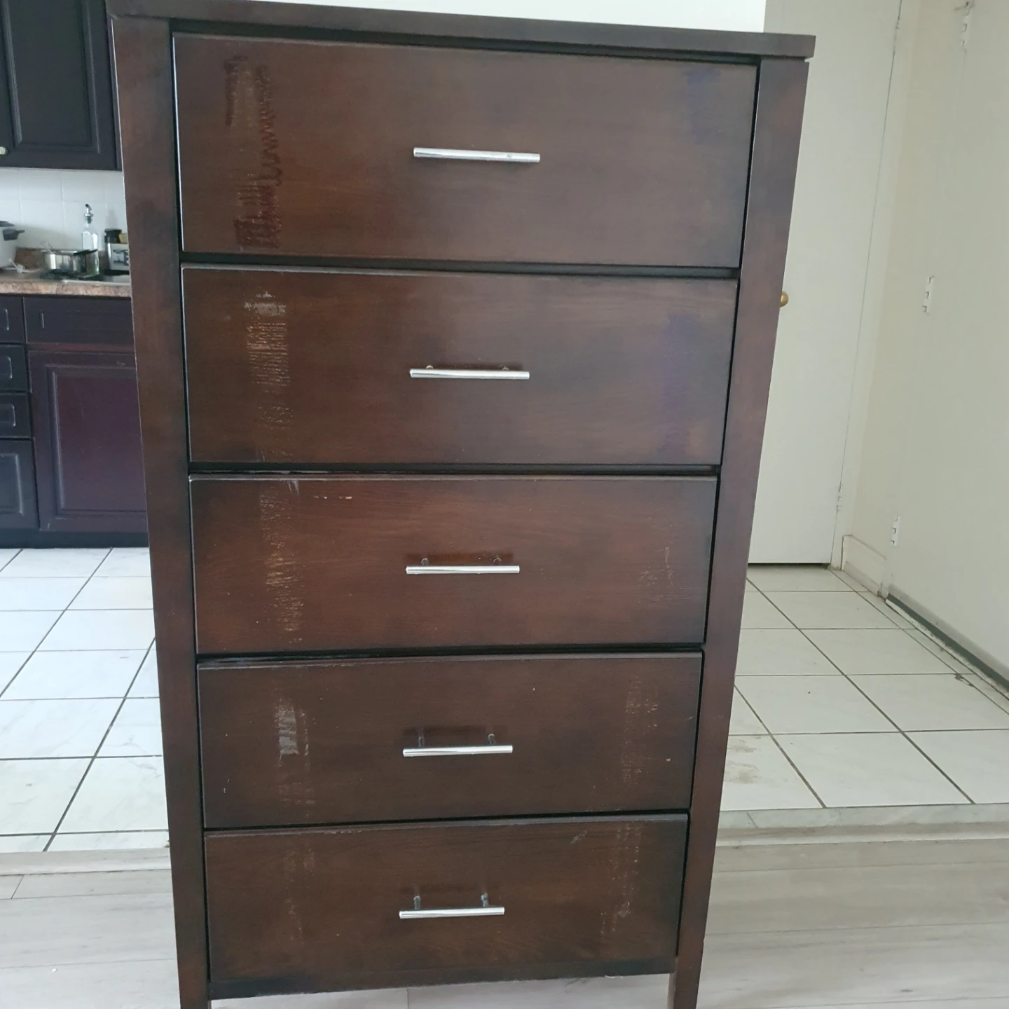 Dark Brown 5-Drawer Dresser