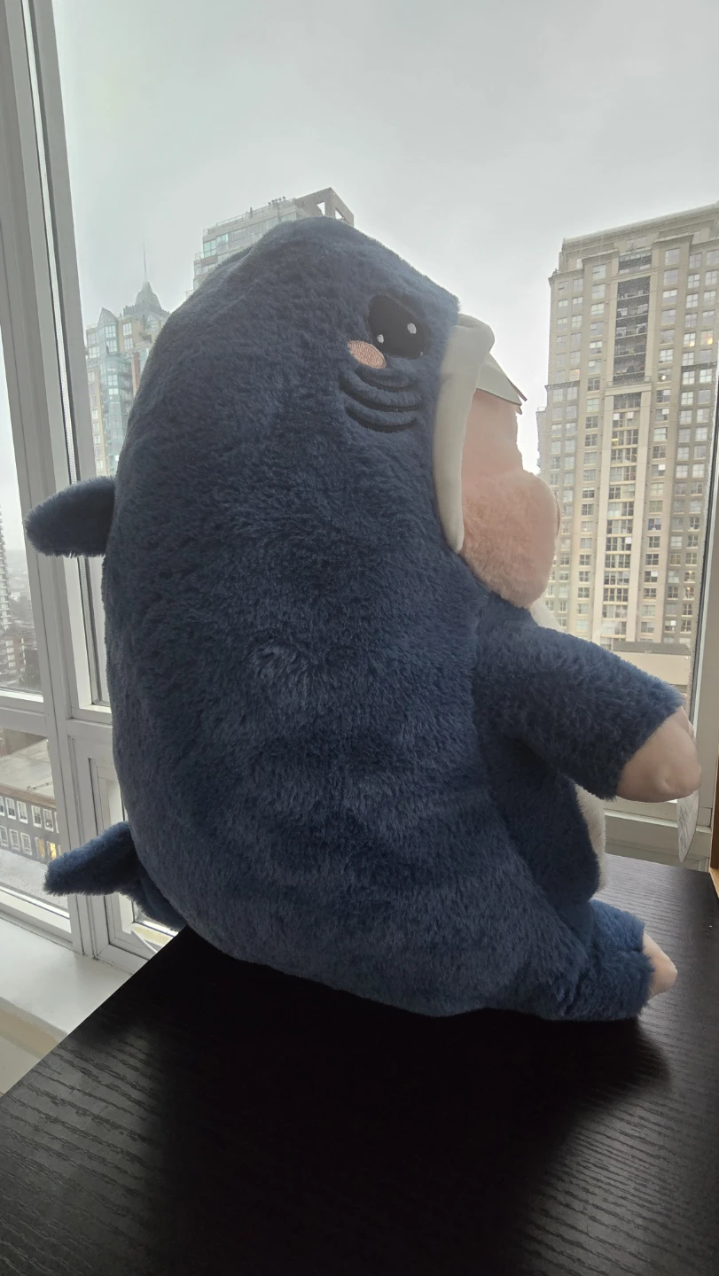 Plush Stuffed Animal Pig in Shark Costume - photo 2