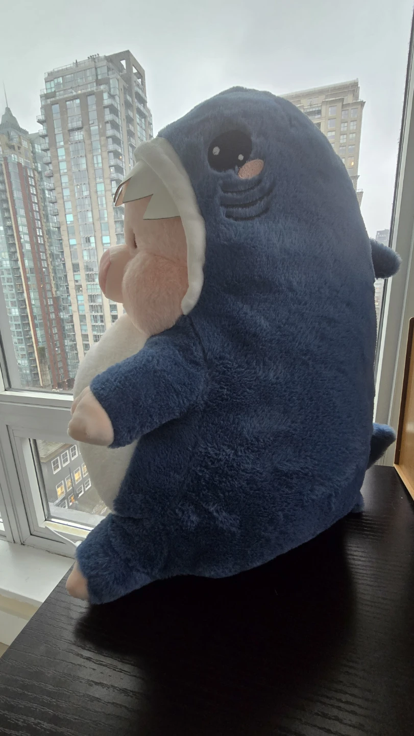 Plush Stuffed Animal Pig in Shark Costume - photo 3