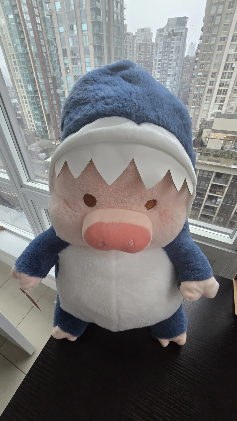 Plush Stuffed Animal Pig in Shark Costume - photo 5