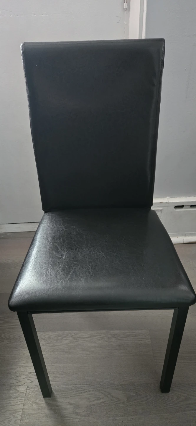 2 pcs Black Faux Leather Dining Chair - photo 2