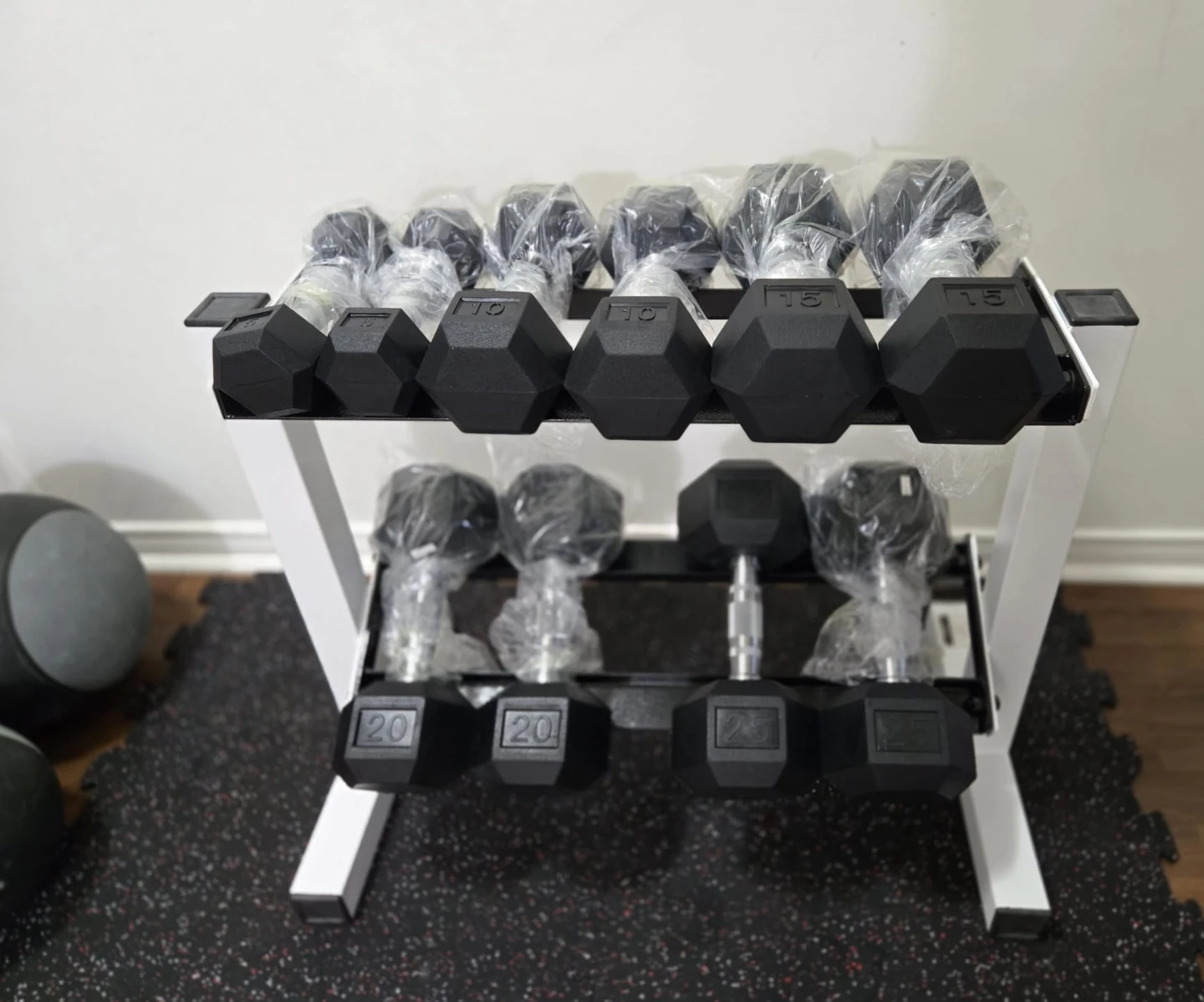 Dumbbell Rack Storage, 24-Inch, 2-Tier. White colour - photo 2