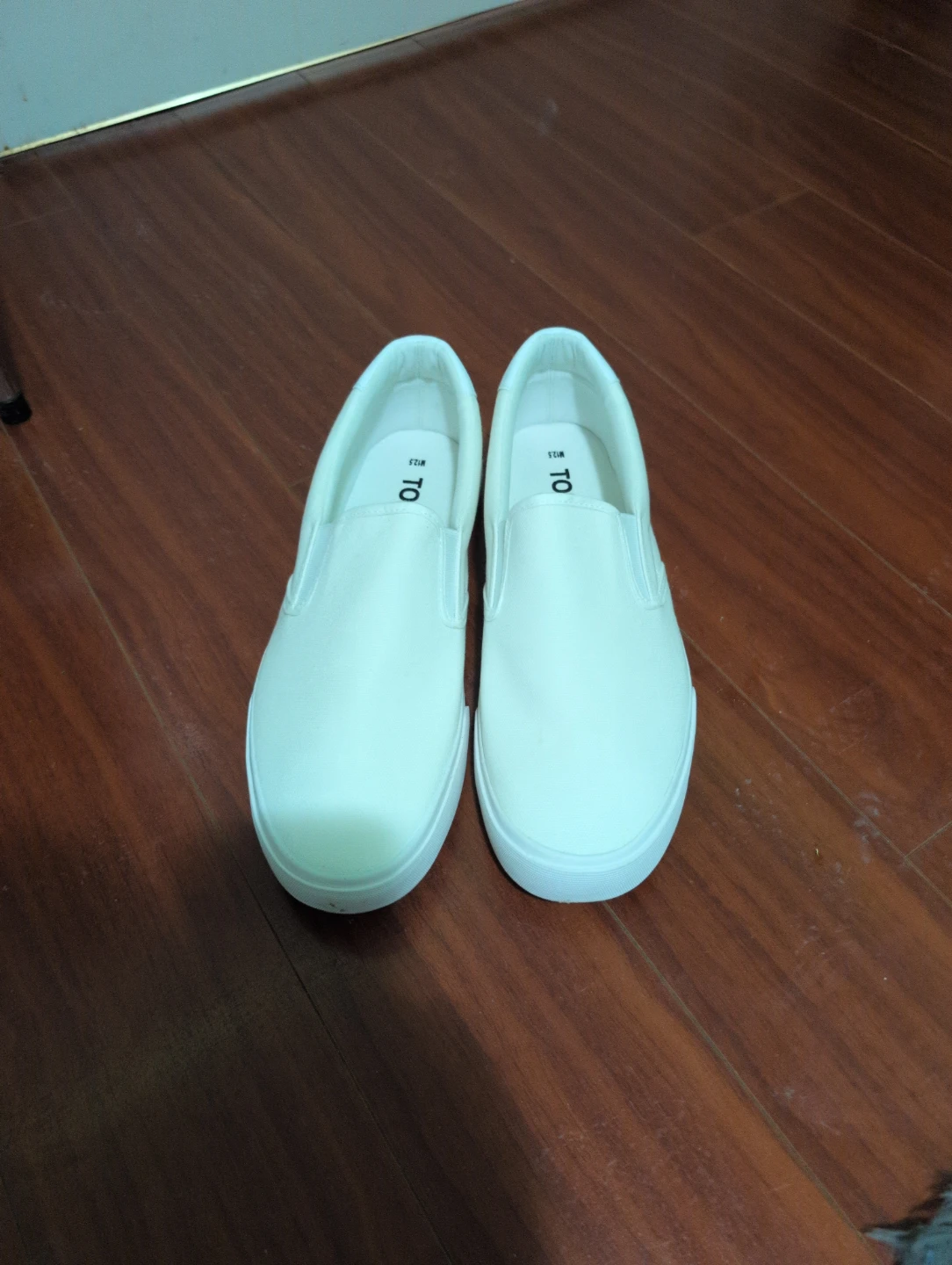 White Slip-On Canvas Shoes