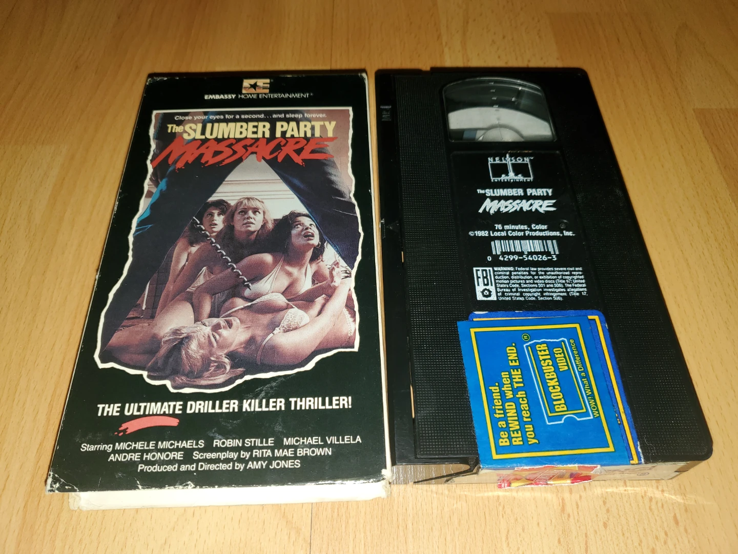 1982 The Slumber Party Massacre VHS (ex-rental) Tape