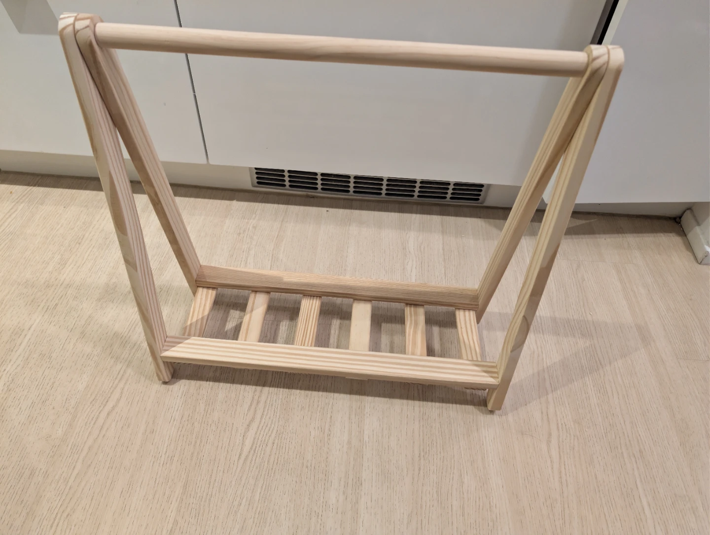 19x5" x 19.5" Wooden A-Frame Mini Clothes Rack