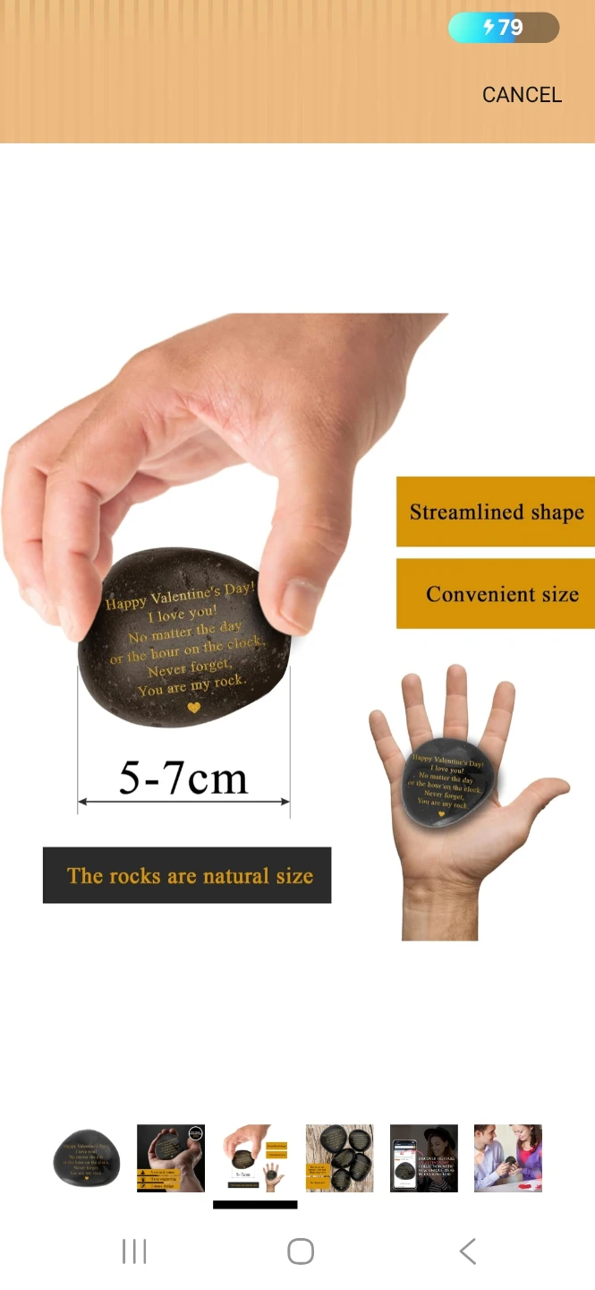Engraved Valentine's Day Stone - photo 3