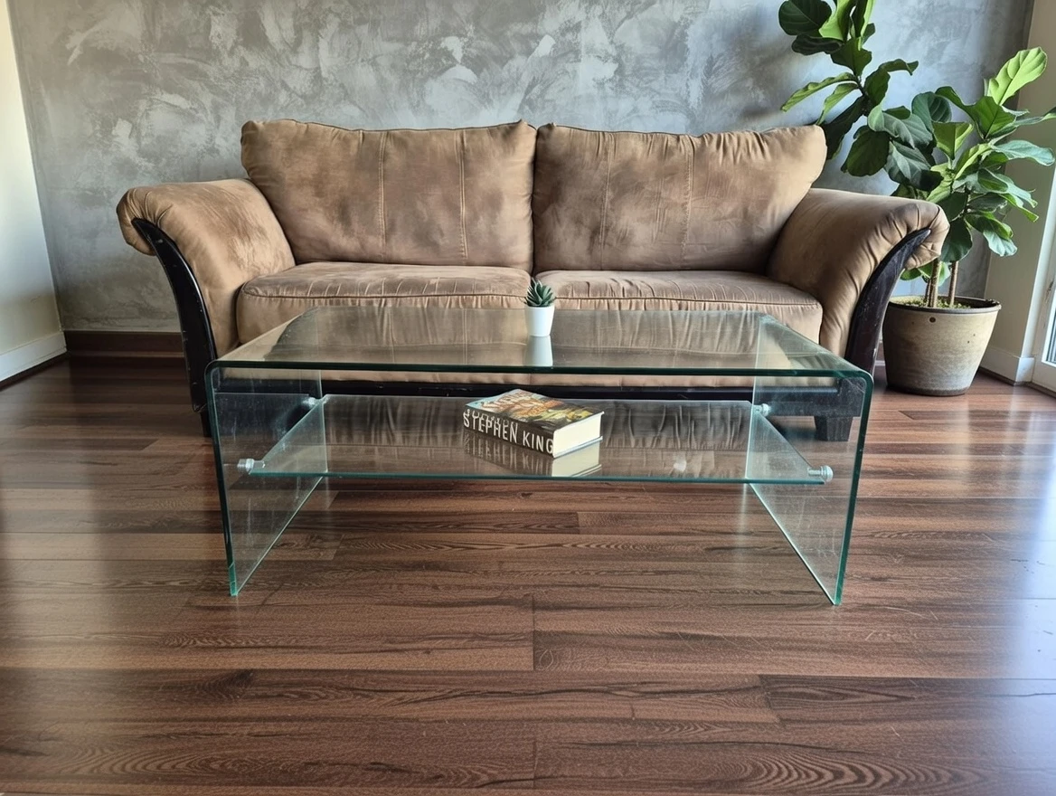 Tan Suede Sofa (delivery available)