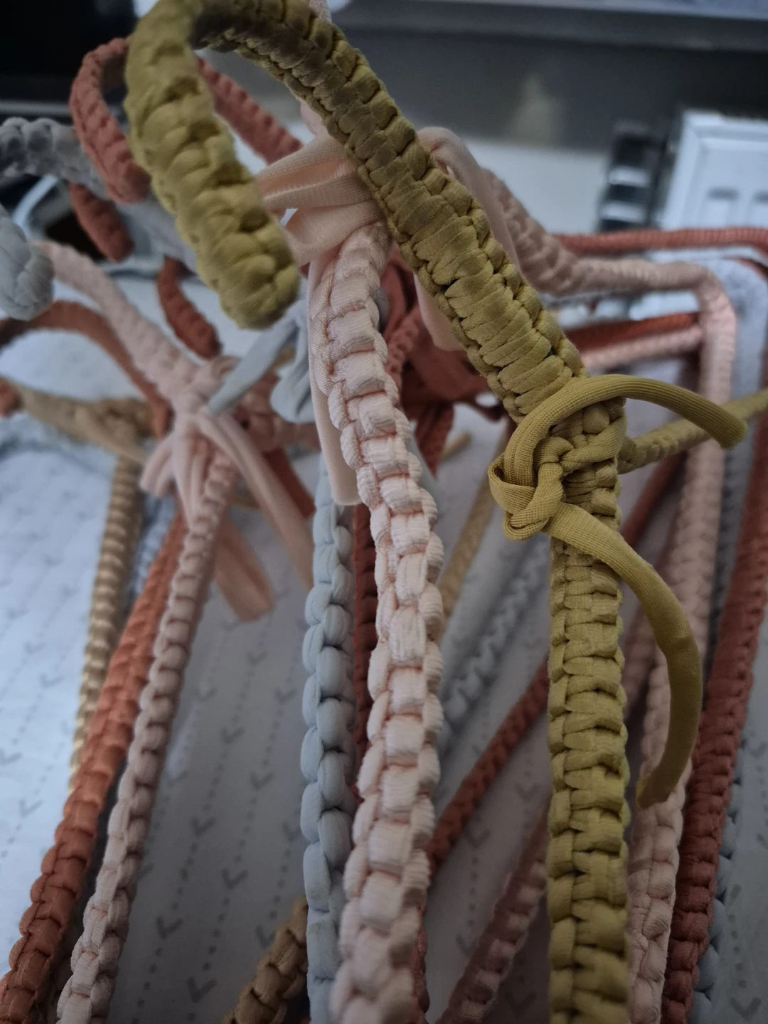 Macrame Fabric Hangers - Set of 12 - photo 2