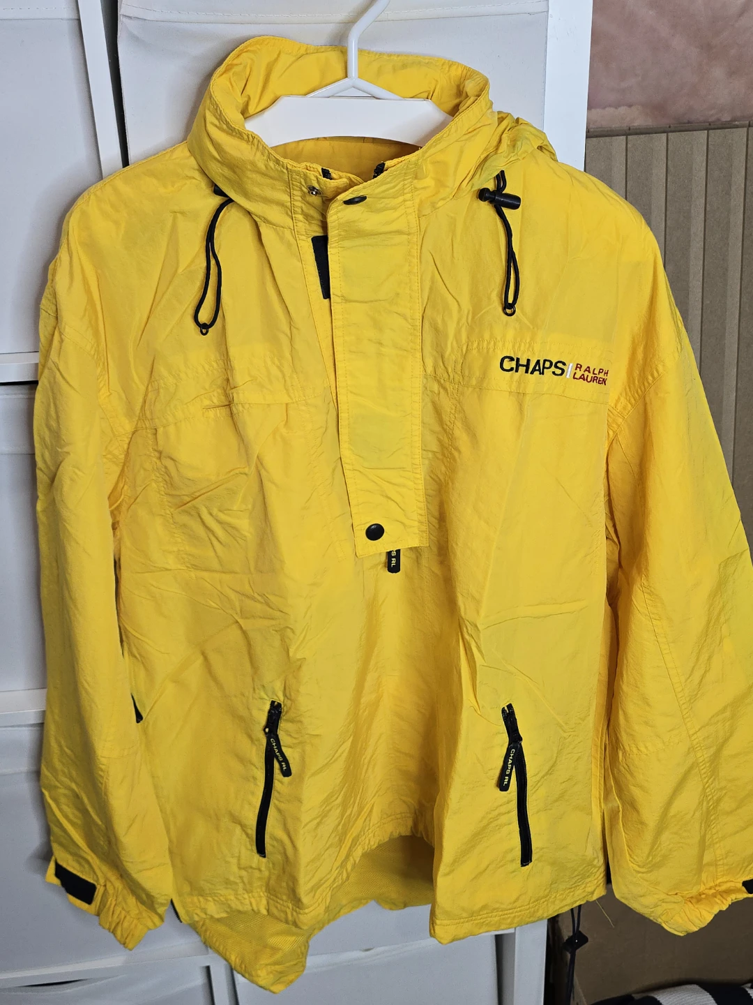 Chaps Ralph Lauren Yellow Anorak Jacket Size L