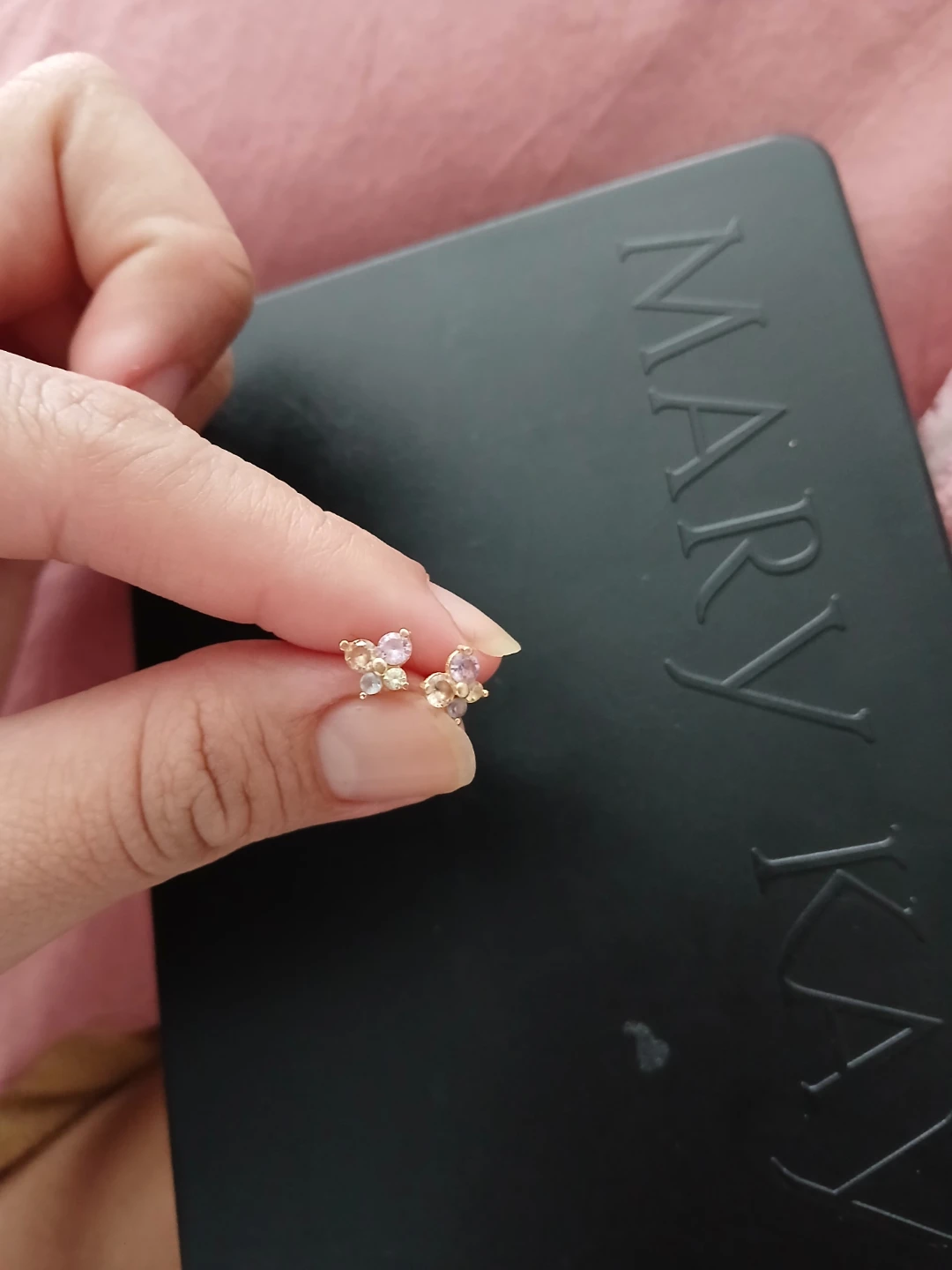 10k Butterfly Stud Earrings with Colorful Gems 🏆 - photo 3