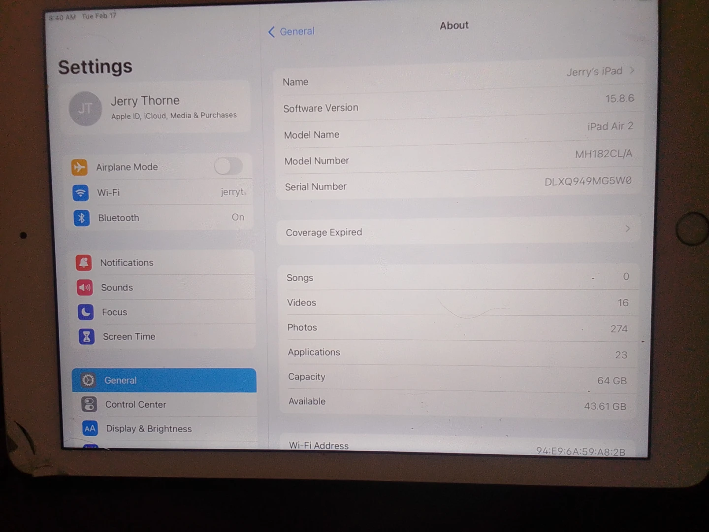Apple iPad Air 2 - 64GB