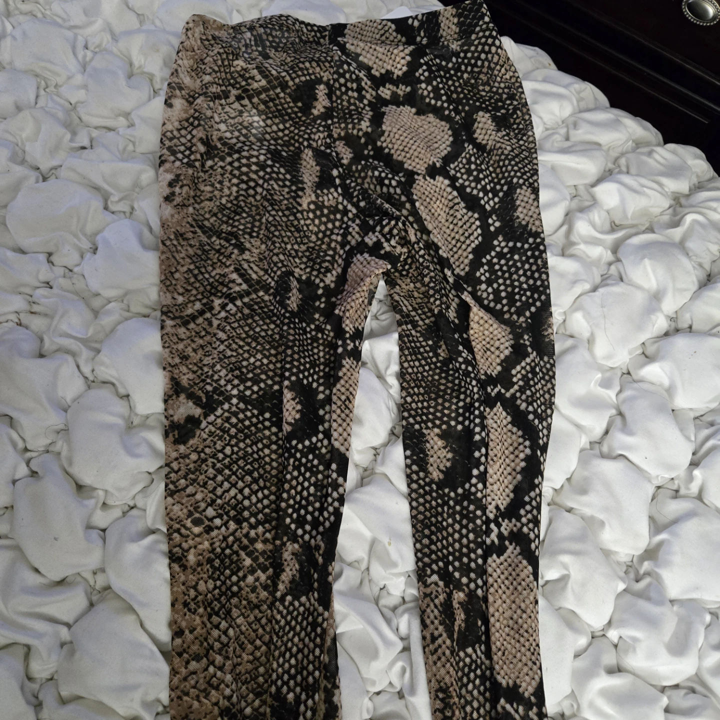 Fashion Nova Snake Print Mesh Maxi Set - photo 2