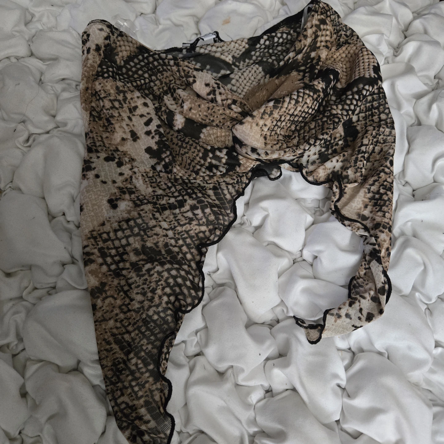 Fashion Nova Snake Print Mesh Maxi Set - photo 4