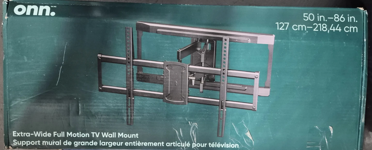 Onn. Extra-Wide Full Motion TV Wall Mount for 50-86 inch TVs