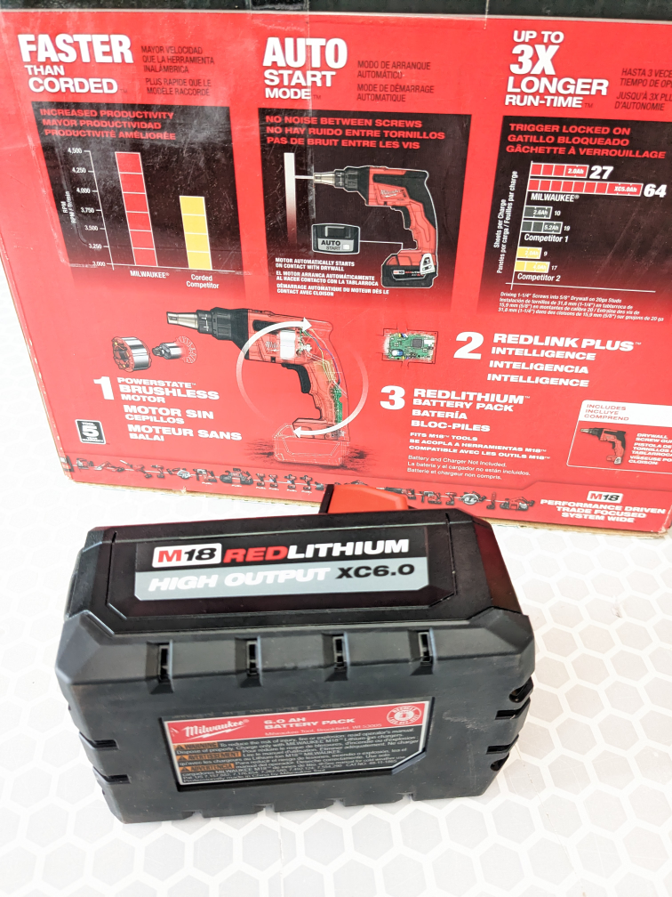 M18 Milwaukee FUEL Screw Gun + XC 6.0 HIGH OUTPUT Battery 🏆 - photo 4